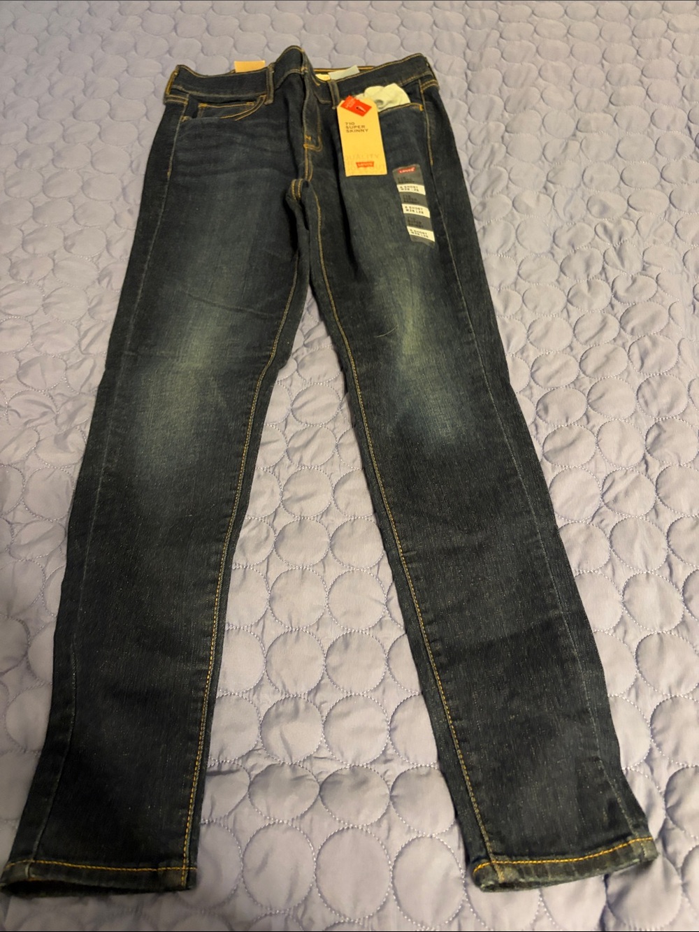 Levi's Womens Indigo Skinny Jeans with Faded Detail